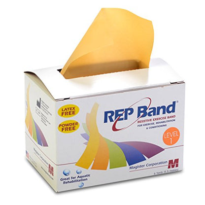 by Magister REP Band Latex-Free Exercise Bands (6 yards) - Resistance Peach by Magister