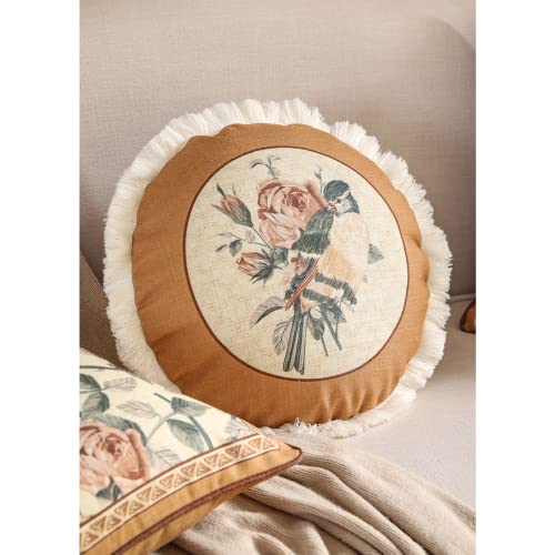 patdrea French Vintage Linen Pillow Cover,Diameter 16"-ParkerEstate D - color: Parkerestate D, size: 16" x 16" (Pack of 1)