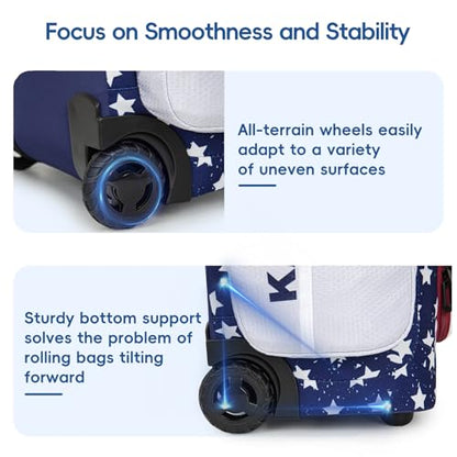 KAVIGOR Rolling Baseball Bag with Wheels, 60L Capacity Softball Bag Holds 4 Bats for Boys and Girls, Youth Equipment Bag with Shoe Compartment - color: Red White & Blue