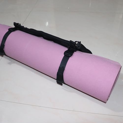Yoga Mat Carrier Strap Shoulder Bag with Large Compartment Zipper Pocket