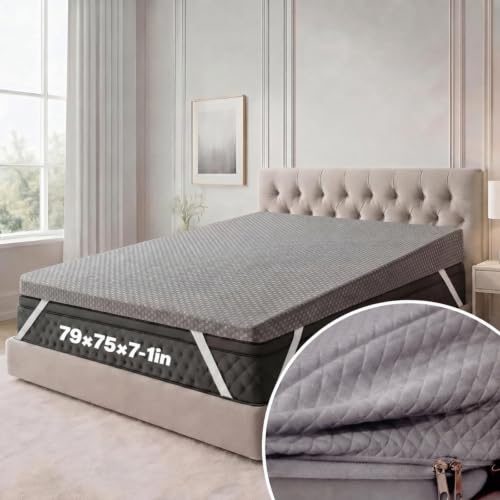 Cinnvoice Mattress Wedge with Cover, 7 Inch King Incline Wedge for Back and Neck Support, Adjustable Elevator Under Mattress Topper Support for Bedroom - color: Grey, size: 7 Inch King
