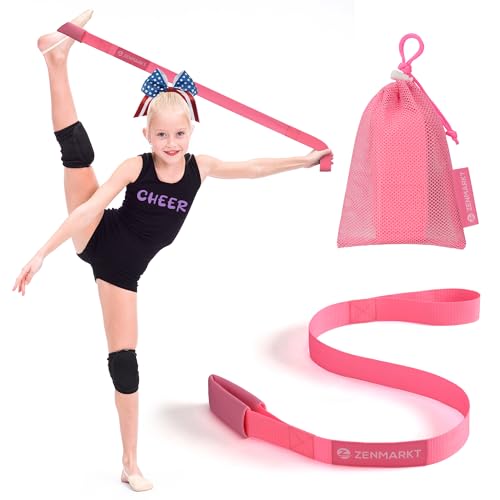 Cheer Stretching Strap for Flexibility Training and Stunt Practice | Durable Stretch Band to Improve Flexibility and Range of Motion, Essential Accessory for Cheerleaders - color: Pink