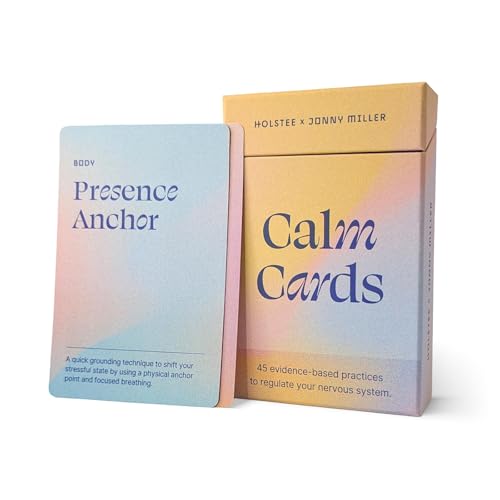 Holstee Calm Cards: 45 Science-Backed Mindfulness Exercises for Anxiety & Stress Relief – Quick Somatic Practices for Emotional Regulation, Awareness & Connection – Created with Expert Jonny Miller