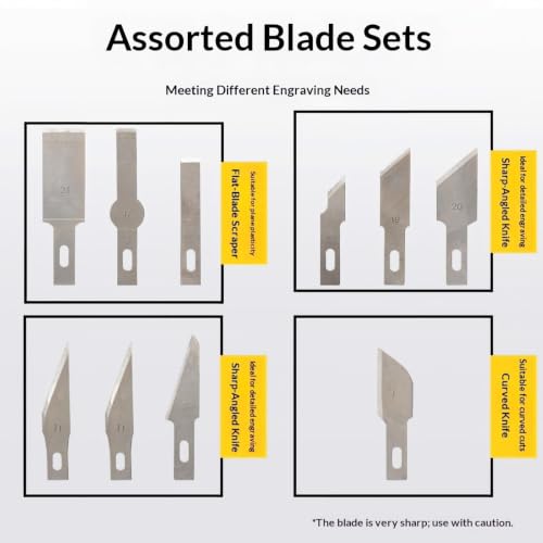 SUPVOX Craft Hobby Knife Set with Non-Slip Handles, 13 Pcs | Steel Blades for Clay Carving & Stencil Cutting - Sharp Precision Eliminates Tearing, Artists Achieve Clean Details Easily