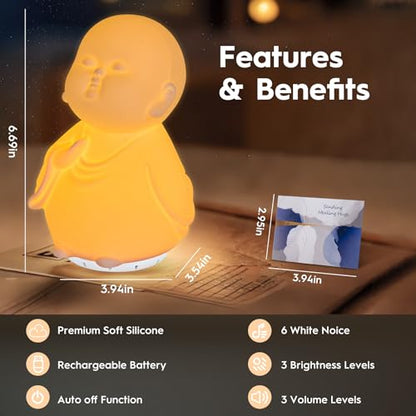 Guided Visual Meditation Tool, Mindfulness Breathing Light with Sound, Stress & Anxiety Relief Items, Relaxing Self Care Gift for Kids, Adults, Women, Men