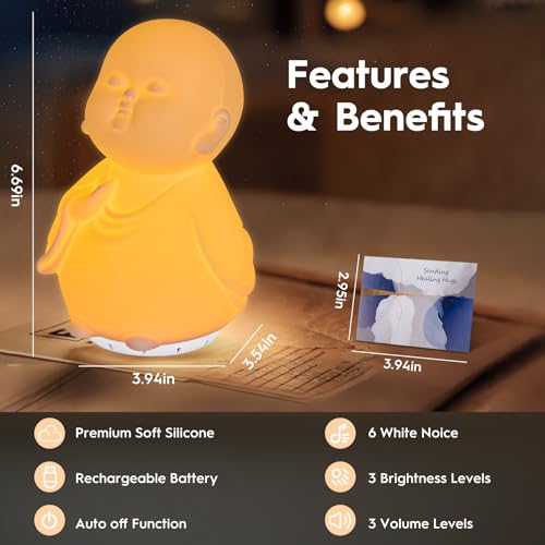 Guided Visual Meditation Tool, Mindfulness Breathing Light with Sound, Stress & Anxiety Relief Items, Relaxing Self Care Gift for Kids, Adults, Women, Men