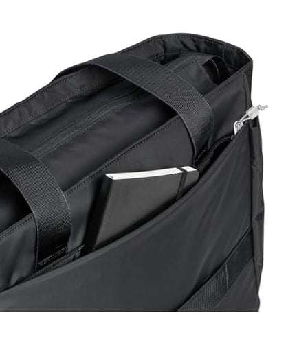 STANLEY Vitalize Tote| Gym, Work & Travel Bag with Laptop Sleeve | Expandable Bottom Compartment | Tumbler & Water Bottle Pockets | Durable Recycled Fabric | Black - color: Black, size: Tote
