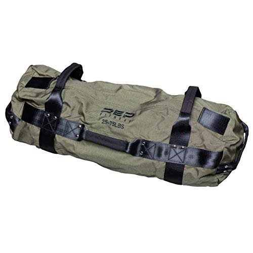 REP Fitness Adjustable Sandbag 1000D Cordura 5-200 Lbs 7 Reinforced Handles Water-Resistant Quick-Dry Small XL Functional Strongman Training Workout Cross-Fit Weighted Bag Exercise Gym Heavy - color: Medium-ArmyGreen