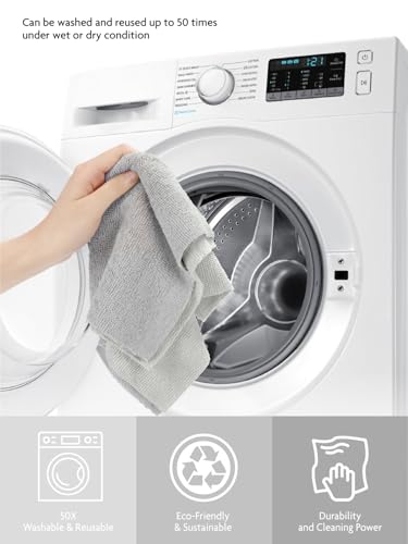 Fantasticlean Microfiber Cleaning Cloth Roll- 75 Sheets, 12"x12" (CoolGrey) - color: Cool Grey, size: 75 pack