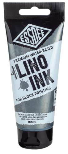 Essdee Block Printing Ink, Metallic Silver, 100ml - color: Metallic Silver