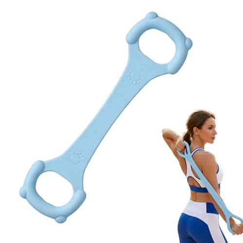 1-Piece Resistance Bands with Handles, Exercise Straps for Arms & Back, Stretch Bands for Fitness & Therapy, Versatile Workout Tools for Women & All Levels (Pink) - color: Blue