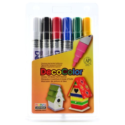 Marvy DecoColor Glossy Oil Base Paint Markers