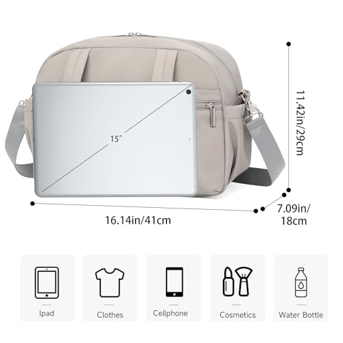 Handbag for Women Yoga Bag Large Capacity Yoga Pad Buckle with Shoe Compartment Water Bottle Sports Gym Bag Travel - color: D03-grey