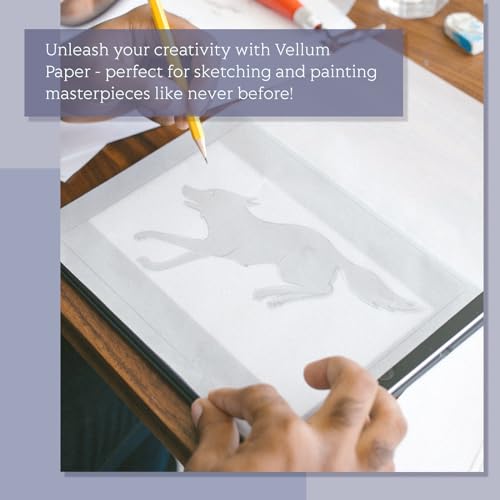 Translucent Vellum Paper 8.5 x 11, Goefun 100 Sheets Vellum Tracing Paper Printable for Invitations, Card Overlays, Belly Bands, DIYs, Sketching, Drawing (Pack of 2) - size: 8.5x11-100pcs (Pack of 2)
