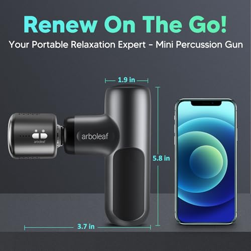 arboleaf Thermacool Massage Gun, Heat and Cold Percussion Back Pain Relief - color: Midnight Gray