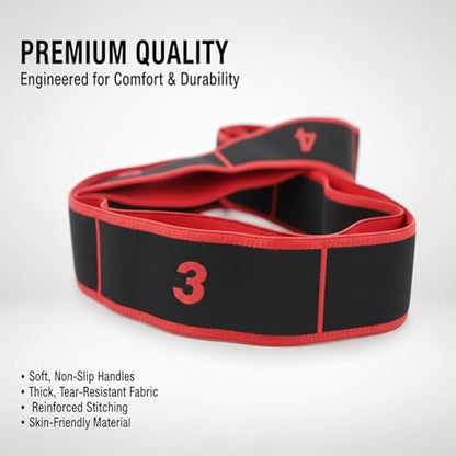 Fitness Resistance Bands with Handles, Fitness Resistance Band for Stretching and Yoga, Adjustable Bands for Full Body Stretching Shaping - color: Pink