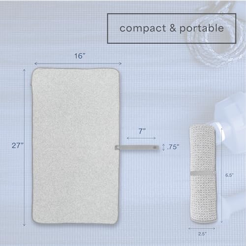 S&T INC. Microfiber Gym Towels, 6 Pack, 16" x 27" | Absorbent and Lightweight, Quick-Dry, Compact for Gym Bag, Yoga and Travel, Machine Washable - color: Heathered Grey