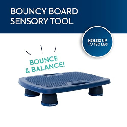 Bouncyband Bouncy Board Sensory Tool – Sensory Board Lets Kids Expel Energy to Boost Focus – Ideal for the Classroom or at Home – 21.75” x 15.75” x 4.3” Balance Board Holds Kids Up to 180lbs