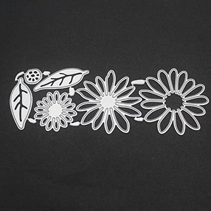 Flower Cutting Dies Metal Dies for Card Making Stamps Embossing Stencil Scrapbooking Album Paper DIY Crafts Decor (6 Pieces) - style: Flowers and leaves
