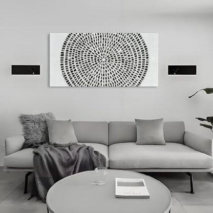 Art 30x60 inch Hand Painted Black and White Abstract Texture Art Oil Painting Large Modern Art Canvas Wall Decoration Painting - color: Yi073