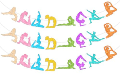 3 Pcs Yoga Garland for Teens Adults Birthday Bachelorette Party Supplies