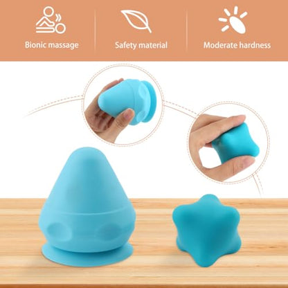 2pcs Neck Relaxer Shoulder Back Massager,Myofascial Massage Ball,Suction Cup Mountable Back Pain Relief Tool Therapying Massager Ball,for Neck,Leg, Back Myofascial Release