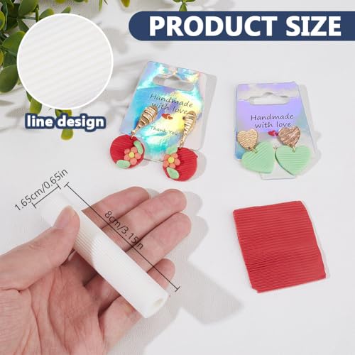 DELORIGIN Clay Texture Roller, Polymer Clay Roller Stripes Shaped Texture Roller 3" Texture Model Clay Roller Polymer Clay Accessories for Making Earrings Jewelry Necklaces Bracelets DIY Craft - color: Stripes