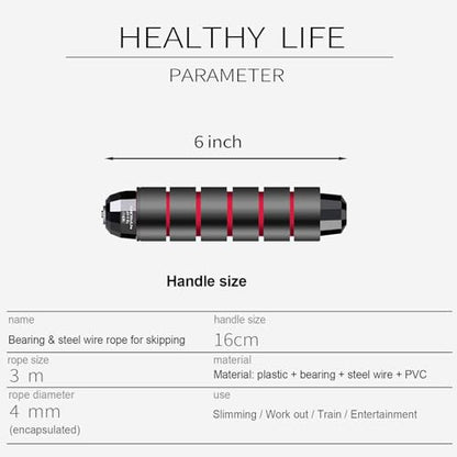 DEGOL Skipping Rope with Ball Bearings Rapid Speed Adjustable Jump Rope Cable and 6” Memory Foam Handles Ideal for Aerobic Exercise Like Speed Training, Extreme Jumping, Endurance Training and Gym