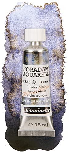 Schmincke - HORADAM® AQUARELL, Super Granulation, 14 983 006 Tundra Violet, 15 ml tube, very strong granulating colors, finest, super granulating watercolors | 15 ml - color: 983 tundra violet, size: 0.51 Fl Oz (Pack of 1)