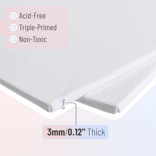 Mr. Pen- Canvas Panels, 2 Pack, 12x16 Inches | Triple Primed for Oil & Acrylic Paints, Canvas Boards for Painting, Painting, Blank Canvas for Painting, 3mm Thickness - size: 12x16 Inches, 2 Pack