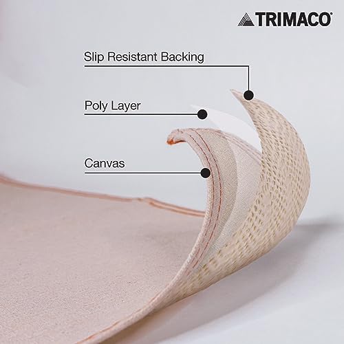 Trimaco 04328 Slip Resistant Dropcloth Stay Put Canvas Plus Drop Cloth, 4-feet x 12-feet - size: 4-feet x 12-feet