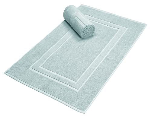 GLAMBURG Premium Cotton 20x32 inch 2-Pack Bath Mats - 100% Ringspun Cotton - Luxury Hotel & Spa Quality - 800 GSM - Durable Soft Highly Absorbent - Machine Washable - Sea Green - color: Sea Green