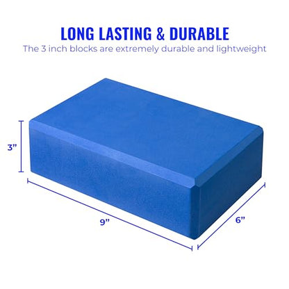 3in Foam Bulk Yoga Blocks, 10 Pack - color: Dark Blue