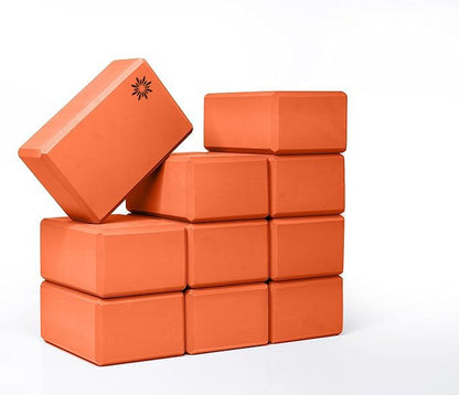 Bulk 4in Foam Yoga Blocks, 10 Pack - color: Orange