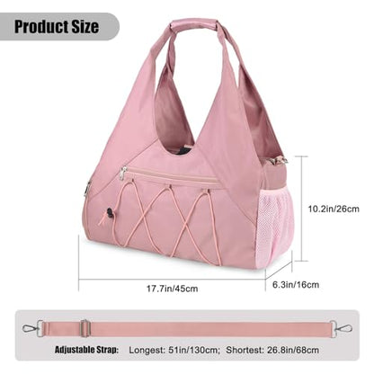 Forestfish Gym Bag For Women With Yoga Mat Holder, Pink - color: Pink