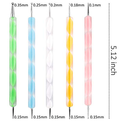 Augshy 19pcs Mandala Dotting Tools Set Pen Dotting Tools Mandala Stencil Ball Stylus Paint Tray for Painting Rocks, Coloring, Drawing and Drafting - style: Mandala Style C