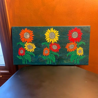 Sunflower Stencils for Painting Large Flower Stencil | Reusable Floral Stencils for Painting on Wood Fence Walls Furniture Fabrics - style: Sunflower