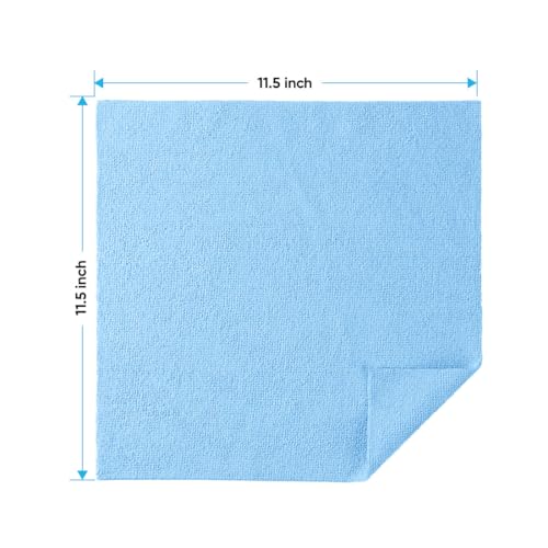 HOMEXCEL Microfiber Cleaning Cloth 20 PK, Towels for Cars and Shop, Blue - color: Blue