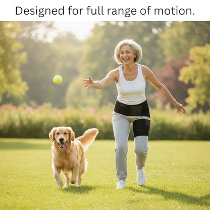 ROXOFIT Hip Brace for Sciatica Pain Relief, Thigh, Hamstring, Groin Pull - Compression Support Wrap Sleeve for Sciatic Nerve, SI Joint, Hip Bursitis, Pulled Muscles for Men, Women - size: Small, style: Right