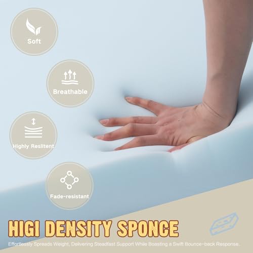 Outdoor Bench Cushion Waterproof with Memory Foam,Patio Bench Cushions for Outdoor/Indoor Furniture Porch Swing Cushion with Handle and Adjustable Strap,Cream Beige,36x18 Inch - color: Cream, size: 36x18