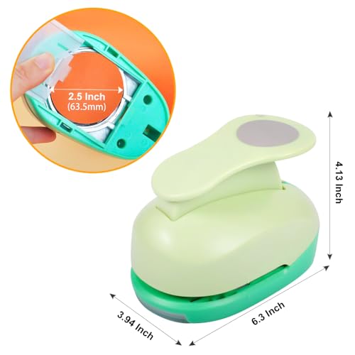 UCEC Circle Punch, 2.5 Inch Circle Hole Punch, Craft Paper Punches Circles Craft Punch Cutters for Handmade Crafting Scrapbooking Cards Arts Fun Projects - color: Circle, size: 2.5 Inch