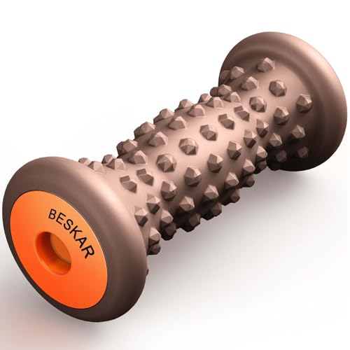 BESKAR Foot Massage Roller for Plantar Fasciitis Relief - color: Coffee