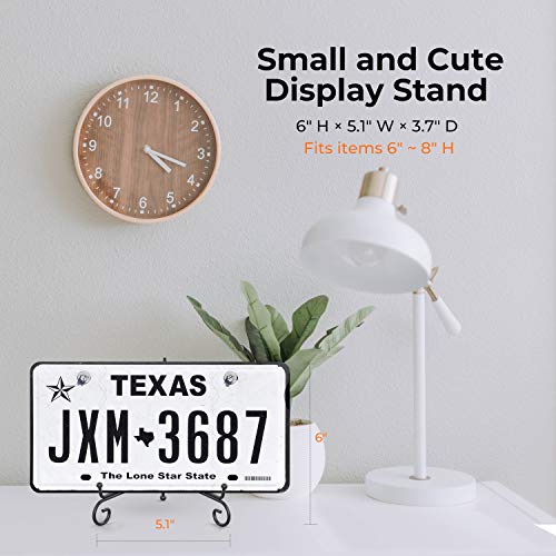 TR-LIFE 4 Pack Plate Stands for Display - 6 Inch Plate Holder Display Stand + Metal Easel Stand for Picture Frame, Decorative Plates, Book, Photo, Collectibles (4 Pack) - size: 6 Inch(4pcs)