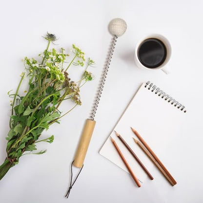 BambooMN 12.5 Inch Bamboo Wooden Metal Bongers for Stress Relief, 2 Units - color: 12.5" Metal Bonger, size: 2 Units