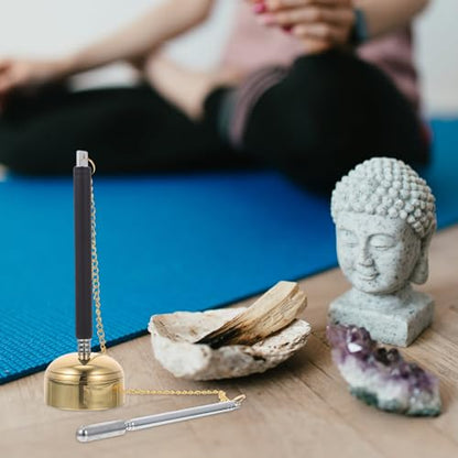 NOLITOY Flexible Chime Buddhist Supply Temple Instrument Buddhist Meditation Chime for Prayer Yoga Rituals Portable Hand Bell 5.90 inch Handheld for Study Bedroom Sauna 1 X