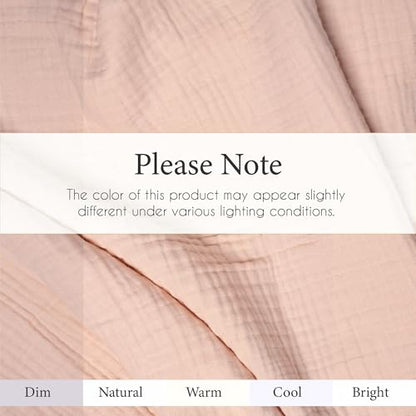 Salt Earth 100% Cotton Gauze 80"X90" Queen 4 Layered Blanket- Rose Dust | Premium Muslin Blanket for Couch,Bed,Living,Summer Lightweight, All Seasons Blankets & Throws, Boho,Travel & Skin Friendly - color: Rose Dust, size: 80"X90" Queen