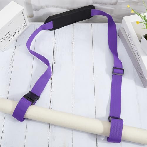 GORGECRAFT Scooter Straps Adjustable Carrying Strap with Non-Slip Shoulder Pad Blue Violet Beach Chair Replacement Universal Carry Strap Yoga Mat Sling Holder for Camping and Outdoor Backpack - color: Blue Violet