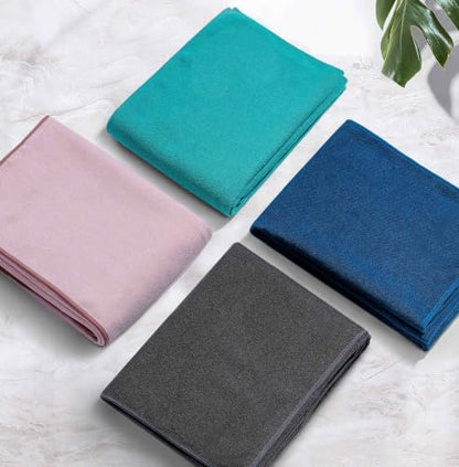 Heathyoga Yoga Mat Towel Non Slip for Hot Yoga Towel with Silicone Grip & Free Spray Bottle, 72"X26" Extra Large Microfiber Yoga Towel for Bikram, Pilates, Fitness - color: Pink