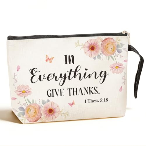 Jztco Christian Gifts for Women Makeup Bag, Skincare Bag for Her Mom Mum | Encouragement Religious Gifts Makeup Zipper Pouch Bag Bible Verse Cosmetic Bags Scripture Christmas Birthday Gifts - color: Multicolor0651