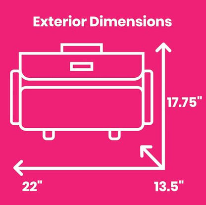 Everything Mary 4 Wheels Collapsible Deluxe Sewing Machine Storage Case - Rolling Trolley Carrying Bag for Brother, Singer - color: Artistic Floral